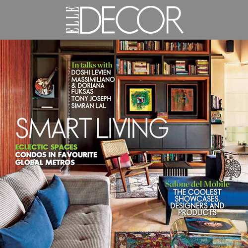 elle décor cover page features,vir residence, mumbai