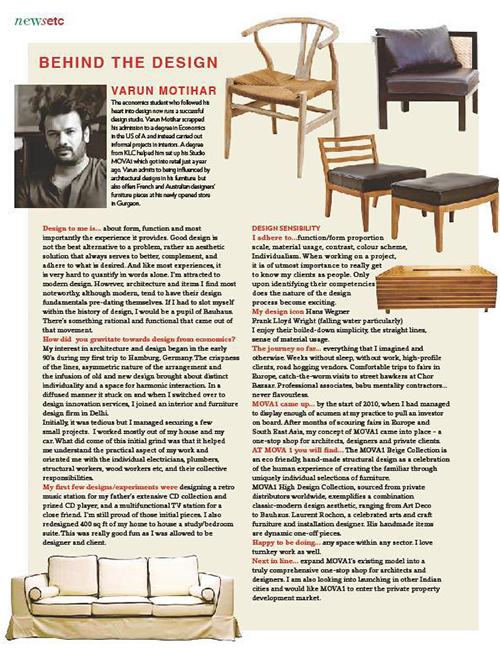 living etc. features, varrun motihar
